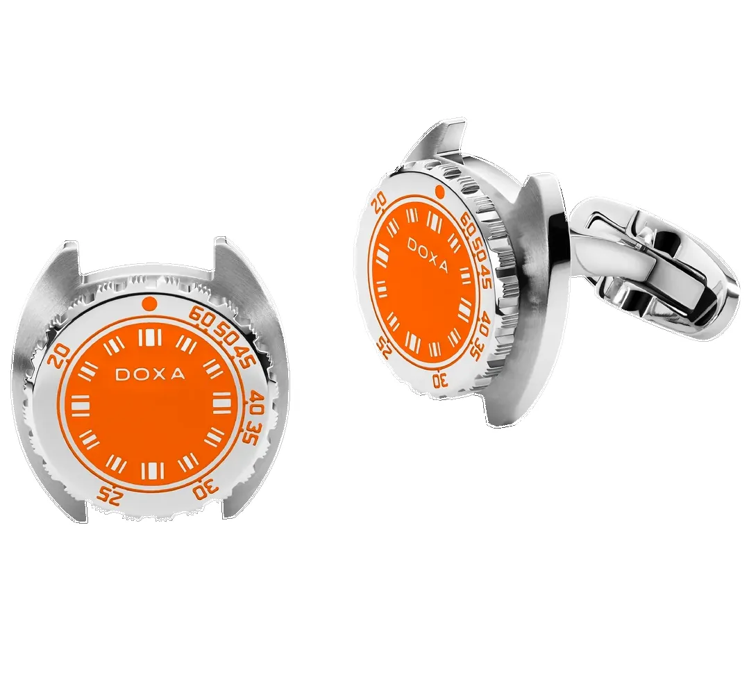 Doxa Cufflinks SUB Professional Orange sold by C.W. Sellors
