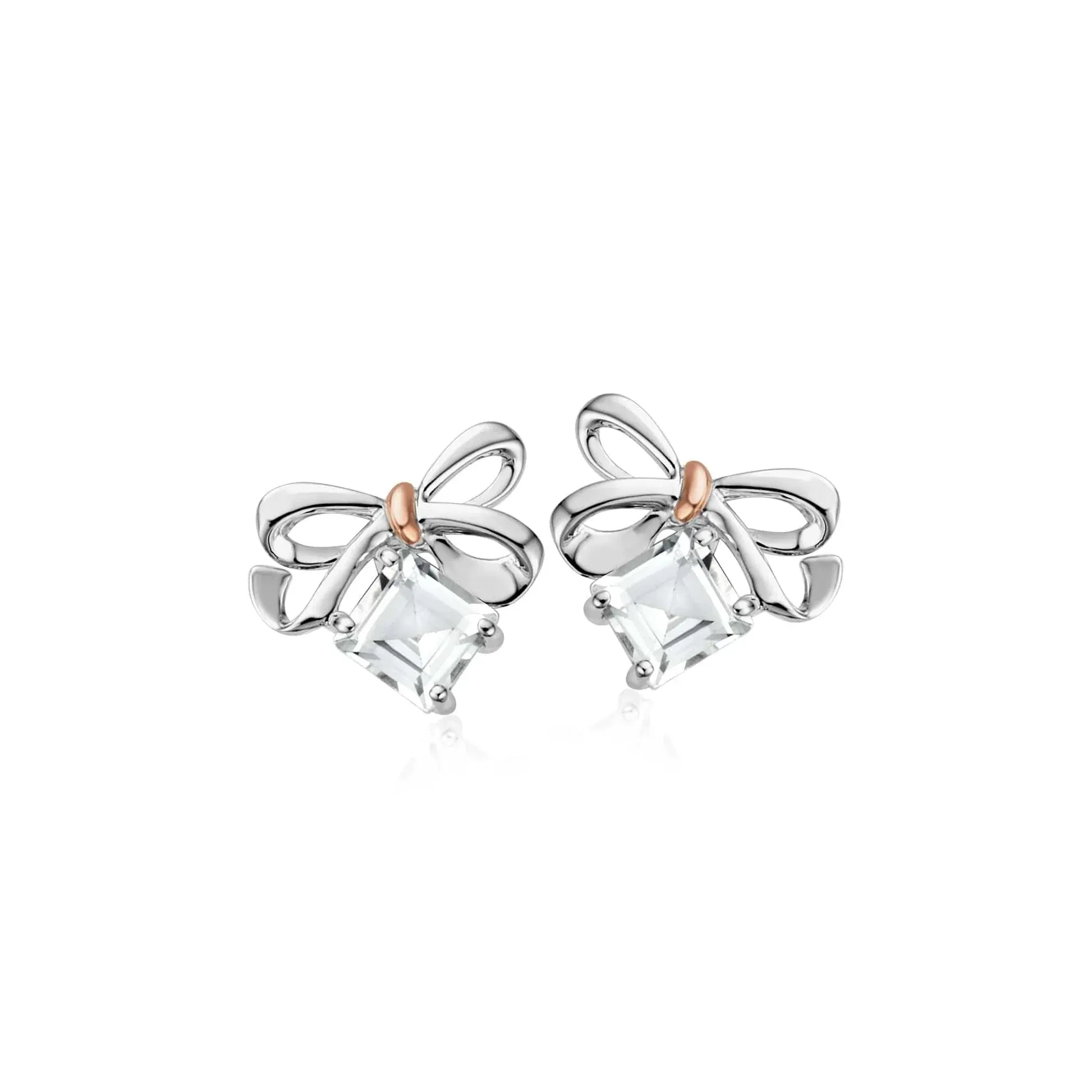 Clogau Sterling Silver Christmas Bow Earrings sold by C.W. Sellors