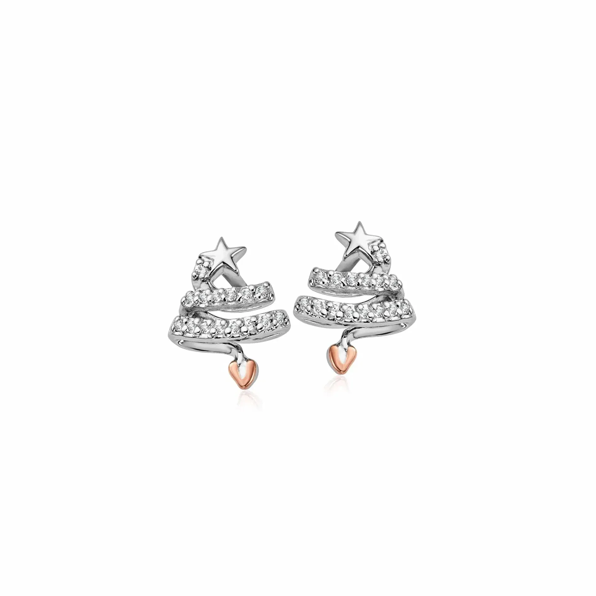 Clogau Sterling Silver Christmas Tree Stud Earrings sold by C.W. Sellors