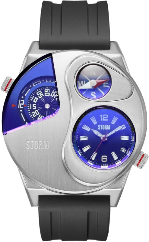 Storm Navitrek Rubber Lazer Blue Watch made by Storm