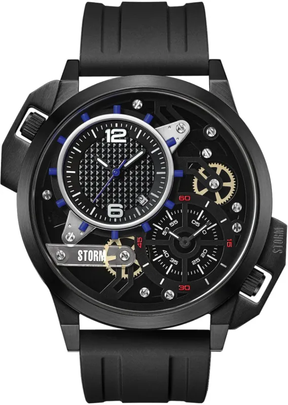 Storm Dualaton Rubber Slate Blue Watch made by Storm