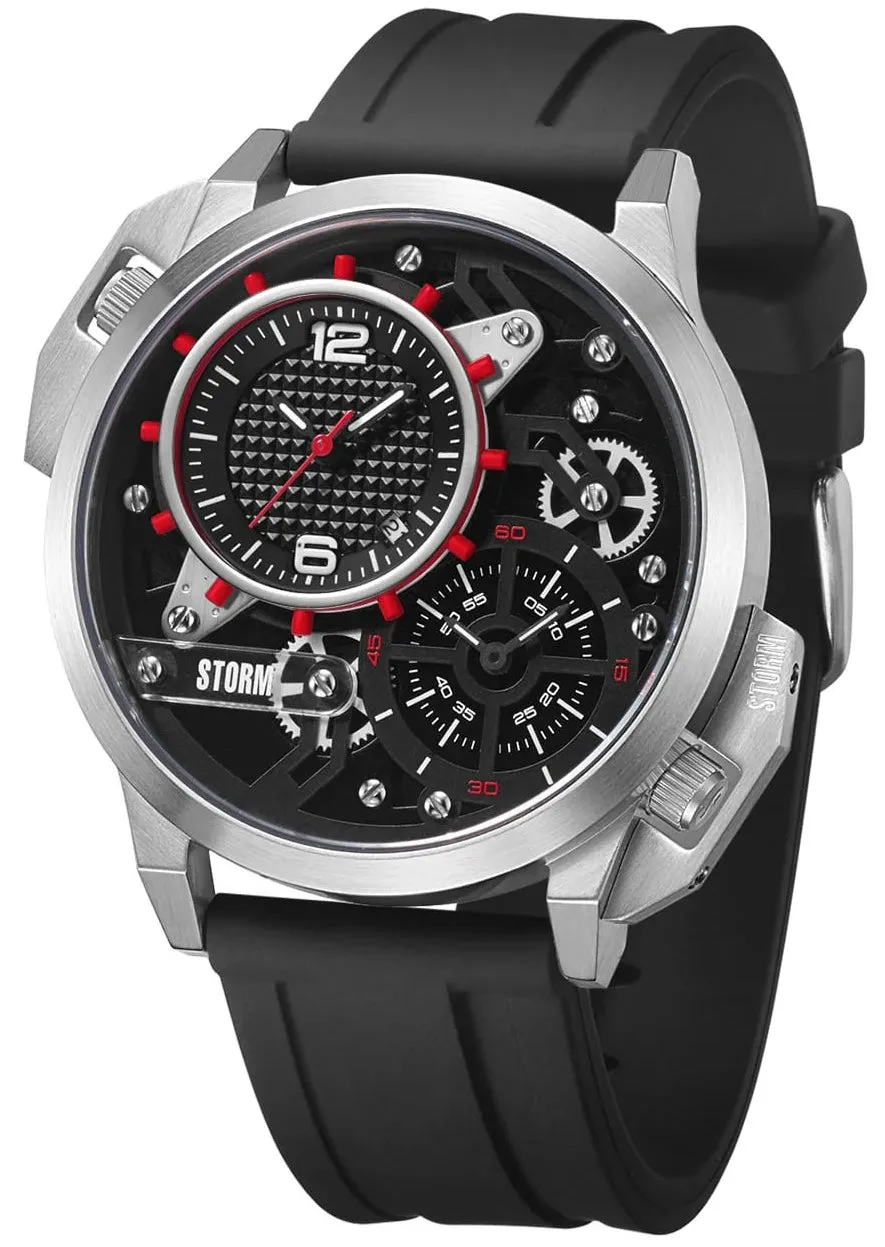 Storm Dualaton Rubber Silver Red Watch sold by C.W. Sellors product image thumbnail 2