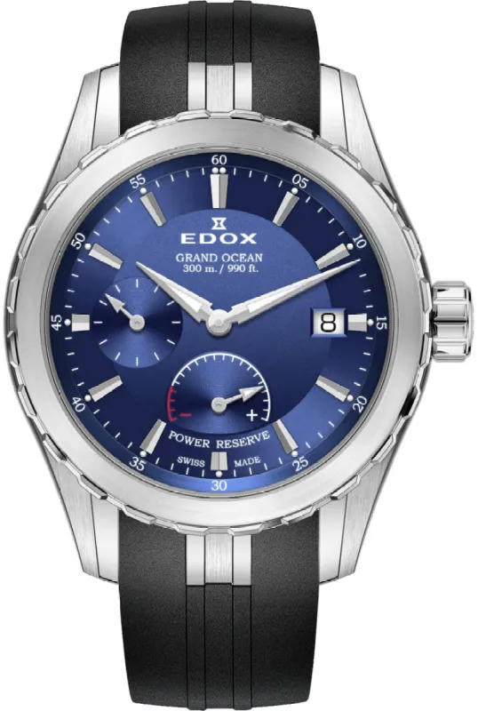 Edox Grand Ocean Power Reserve Small Second Watch made by Edox