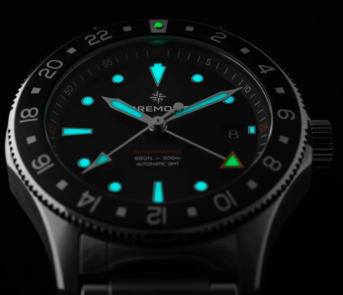 Bremont Supermarine 300M GMT Green Black Rubber Watch sold by C.W. Sellors product image thumbnail 3