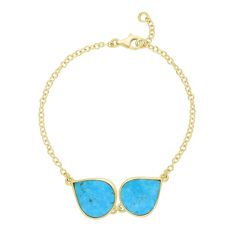 18ct Yellow Gold Turquoise Flore Filigree Bracelet sold by C.W. Sellors product image thumbnail 3