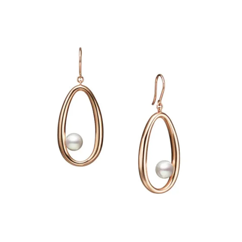 Mikimoto Moon Dew 18ct Rose Gold Akoya Cultured Pearl Earrings sold by C.W. Sellors