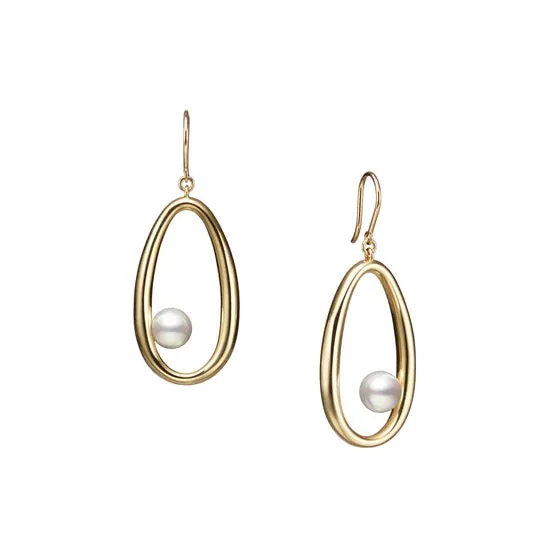 Mikimoto Moon Dew 18ct Yellow Gold Akoya Cultured Pearl Earrings sold by C.W. Sellors