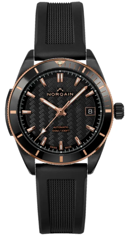 Norqain Adventure Sport 37mm DLC Gold Watch D made by C.W. Sellors