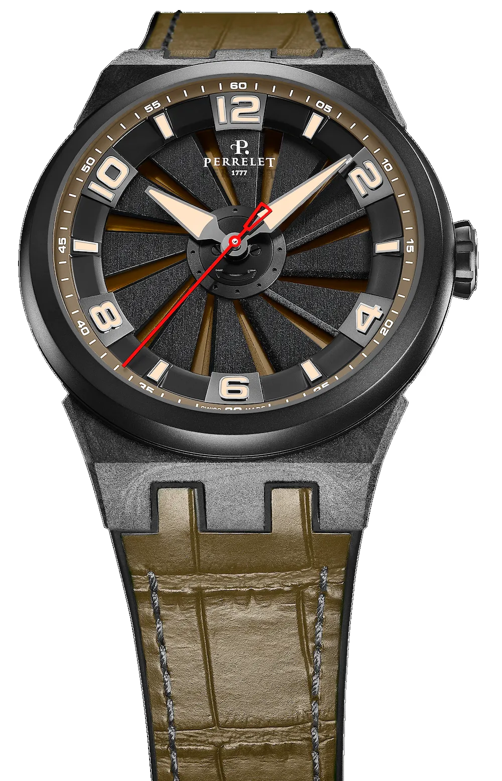 Perrelet Turbine Carbon Khaki Watch sold by C.W. Sellors product image thumbnail 4