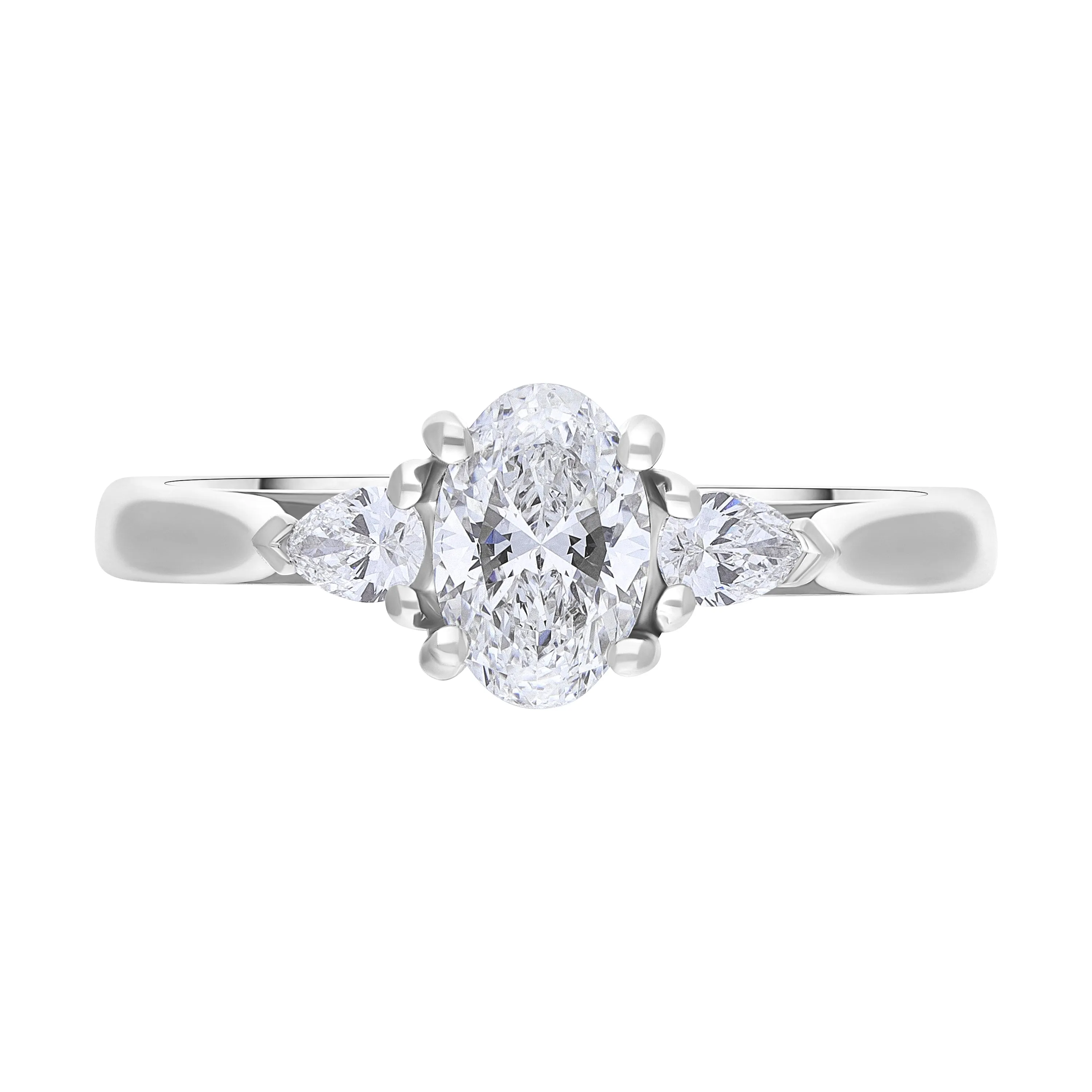 Platinum 0.65ct Diamond GIA Certified Three Stone Trilogy Ring sold by C.W. Sellors product image thumbnail 2