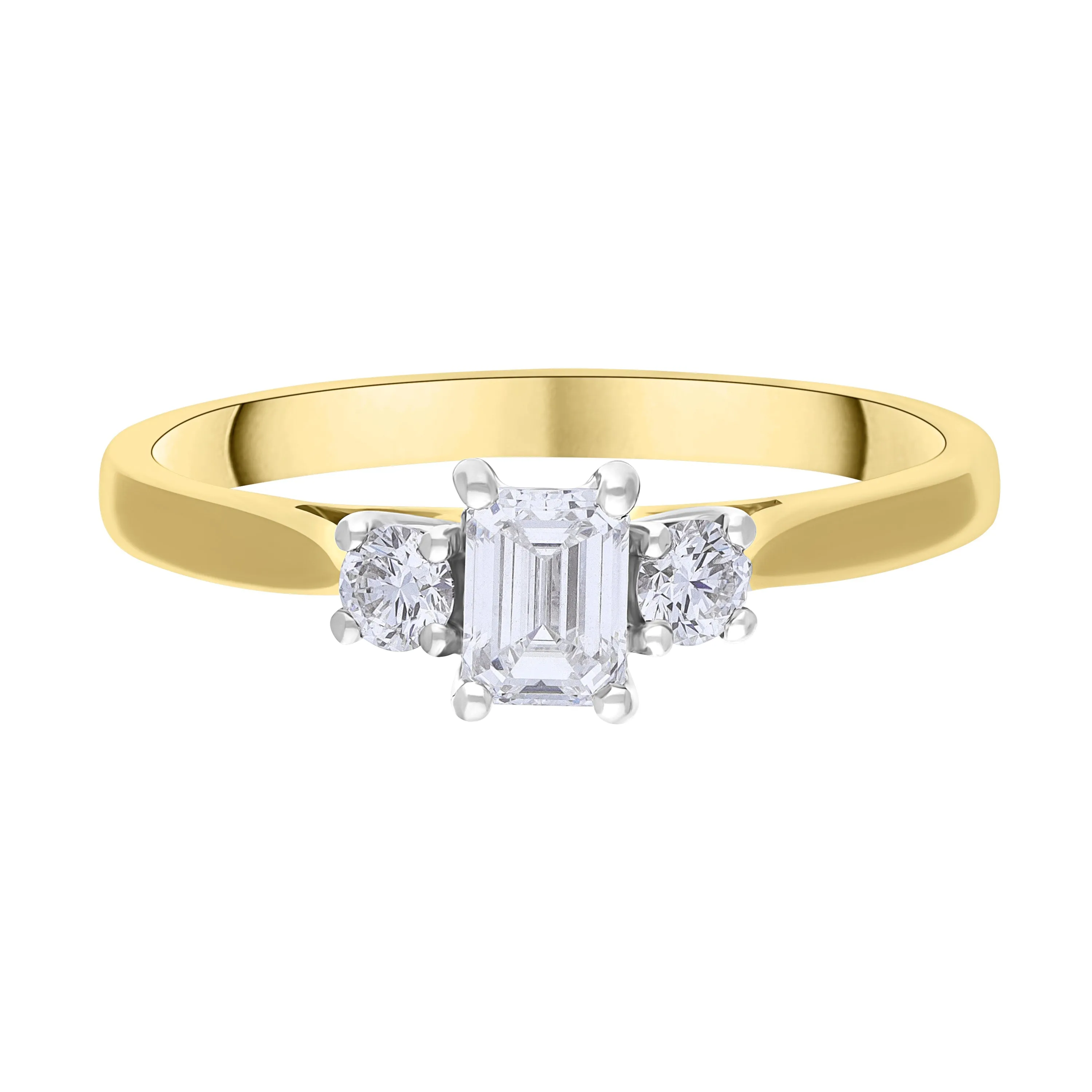 18ct Yellow Gold 0.48ct Diamond GIA Certified EVS1 Trilogy Ring sold by C.W. Sellors product image thumbnail 2