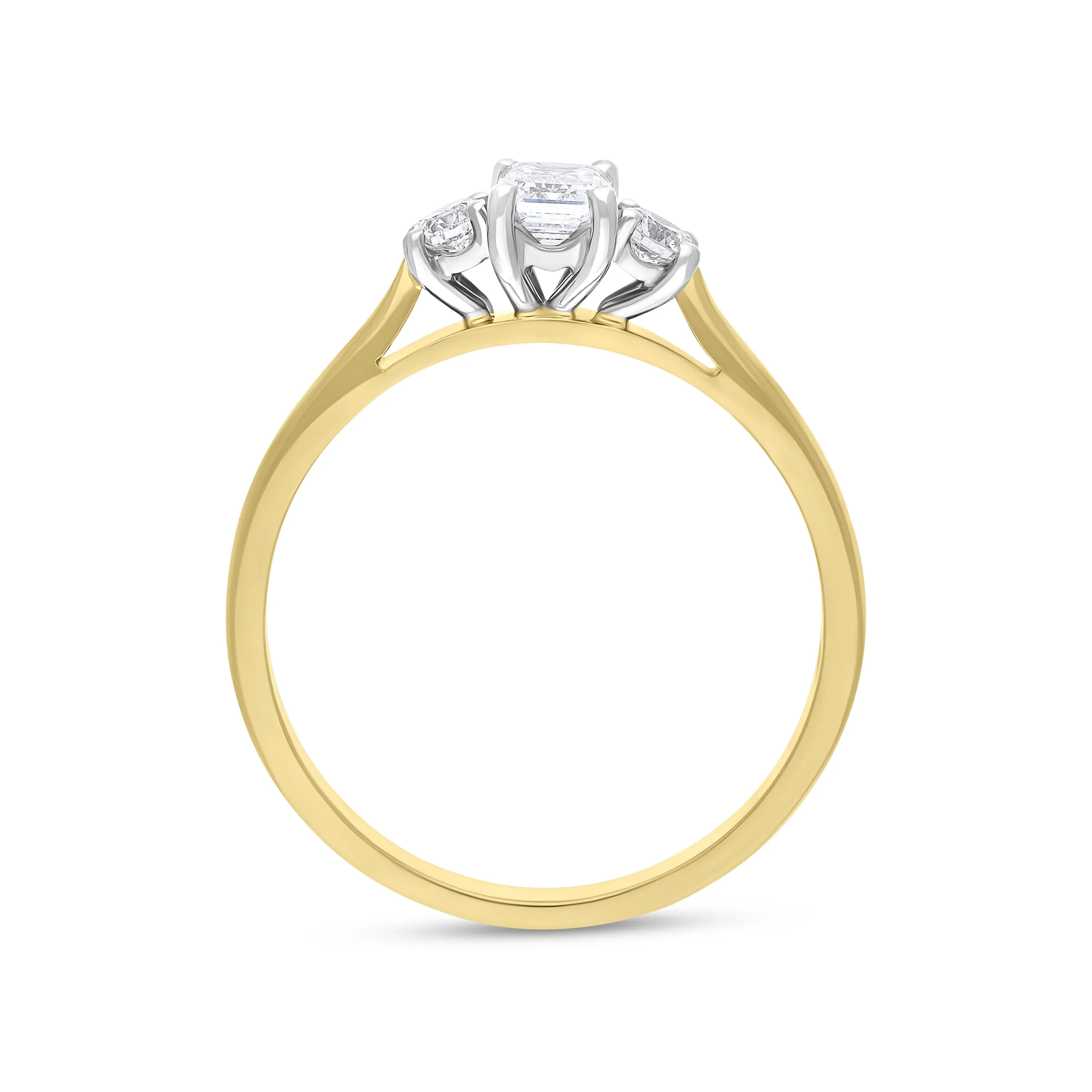 18ct Yellow Gold 0.48ct Diamond GIA Certified EVS1 Trilogy Ring sold by C.W. Sellors product image thumbnail 3