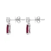 18ct White Gold 1.34ct Ruby 0.21ct Diamond Pear Drop Earrings sold by C.W. Sellors