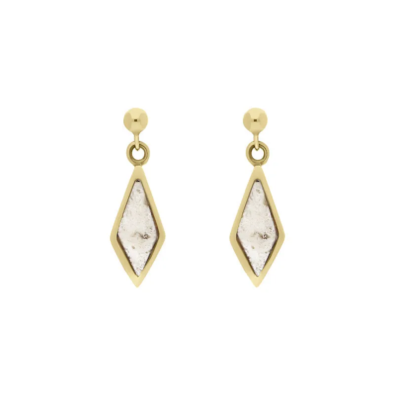 18ct Yellow Gold Coquina Dinky Diamond Drop Earrings sold by C.W. Sellors