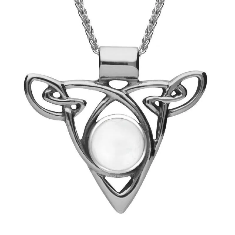 Sterling Silver Bauxite Celtic Triangle Knot Necklace sold by C.W. Sellors