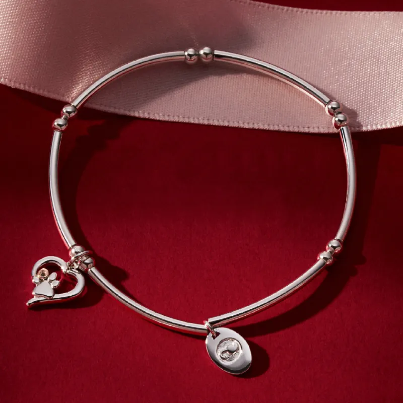 Clogau Paw Print White Topaz Sterling Silver Bangle FREE GIFT WITH PURCHASE sold by C.W. Sellors