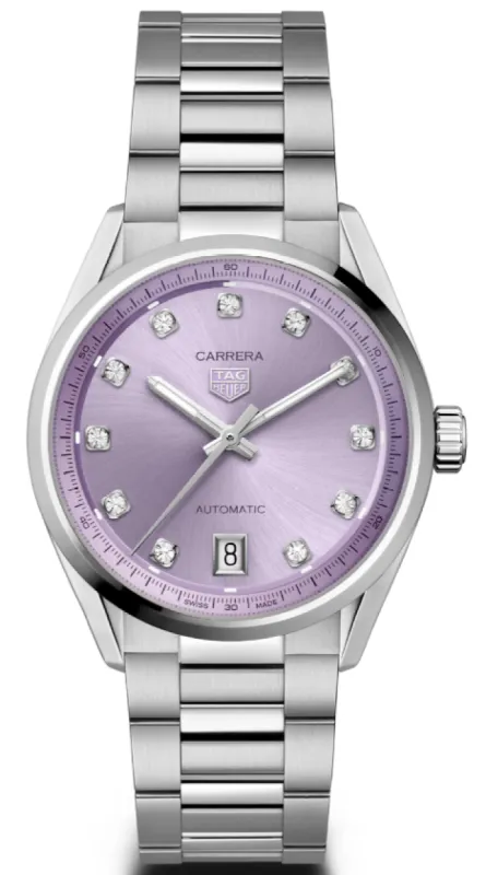 TAG Heuer Carrera Date Purple Watch sold by C.W. Sellors