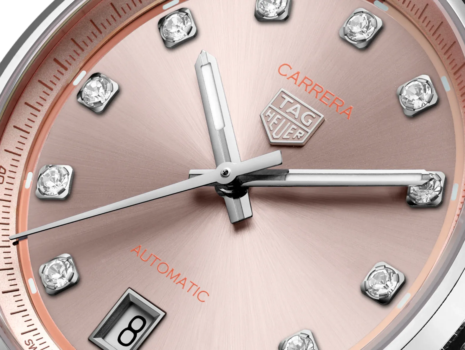 TAG Heuer Carrera Date Sunray Brushed Pink Watch sold by C.W. Sellors product image thumbnail 5