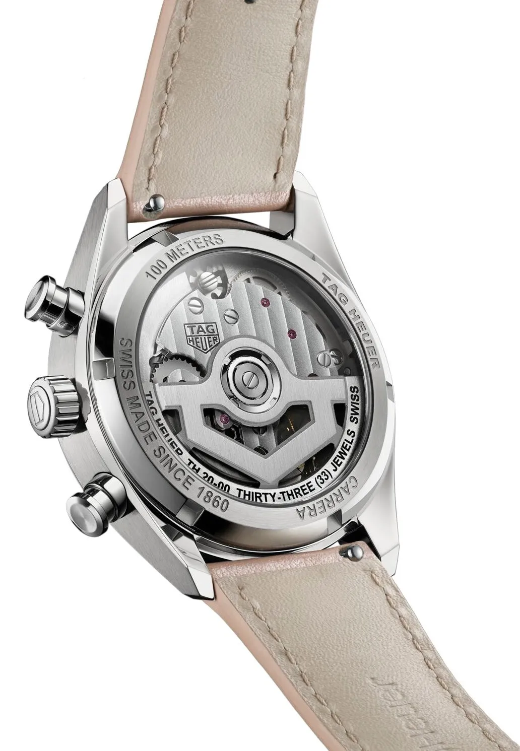 TAG Heuer Carrera Chronograph Circular Brushed Pink Watch sold by C.W. Sellors product image thumbnail 3