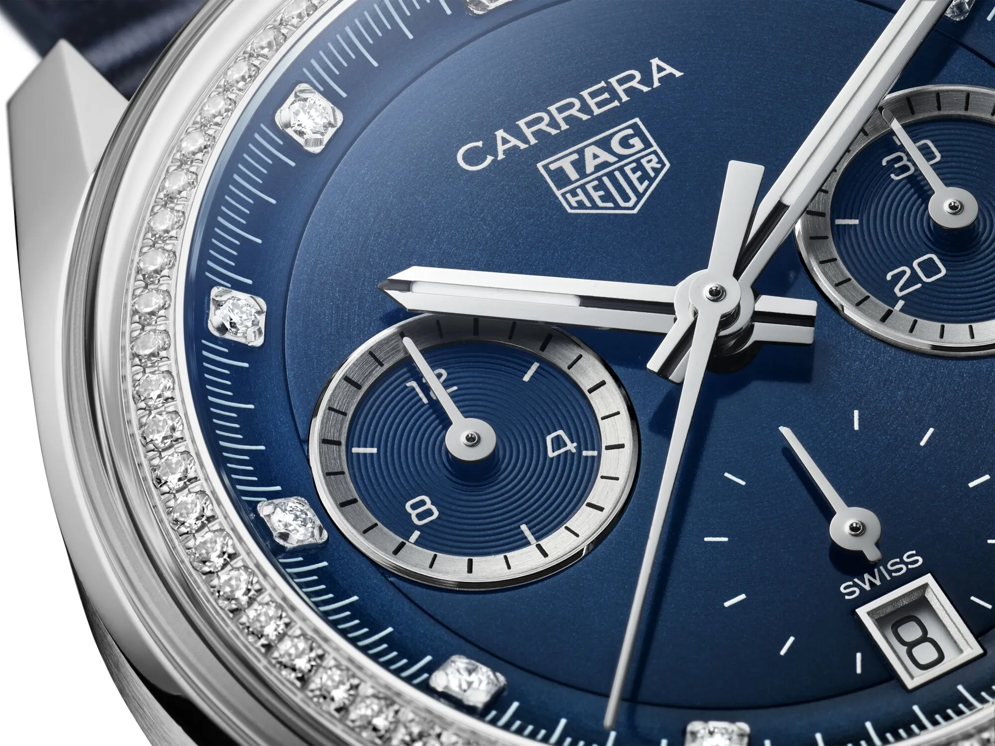 TAG Heuer Carrera Chronograph Circular Brushed Blue Watch sold by C.W. Sellors product image thumbnail 5