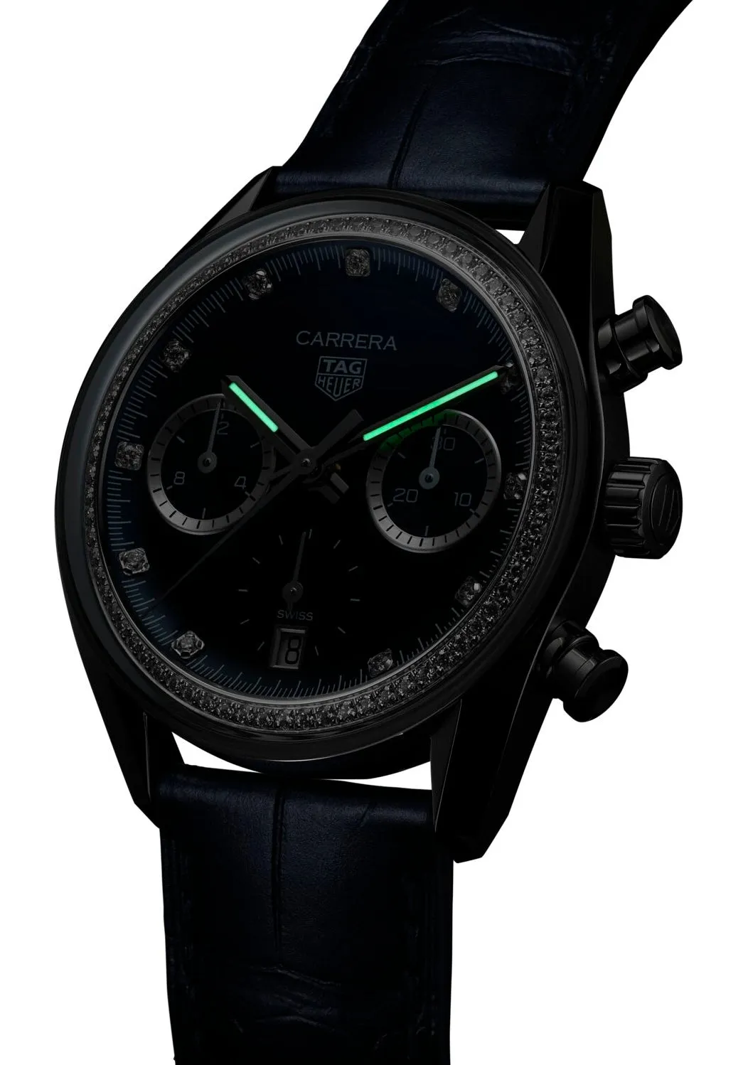 TAG Heuer Carrera Chronograph Circular Brushed Blue Watch sold by C.W. Sellors product image thumbnail 4