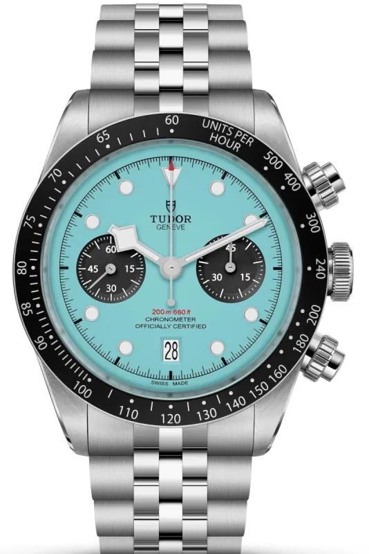 TUDOR Black Bay Chrono Flamingo Blue Watch made by Tudor