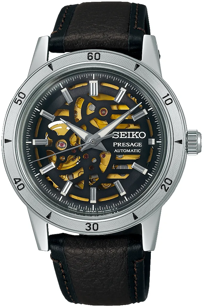 Seiko Presage Style 60s Elegant Yet Rugged Biker Style Watch sold by C.W. Sellors
