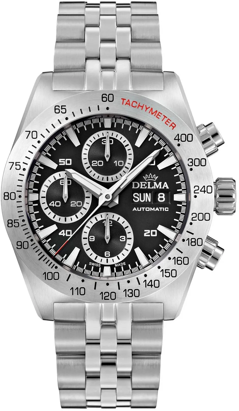 Delma Montego Chronograph Black Bracelet Watch sold by C.W. Sellors