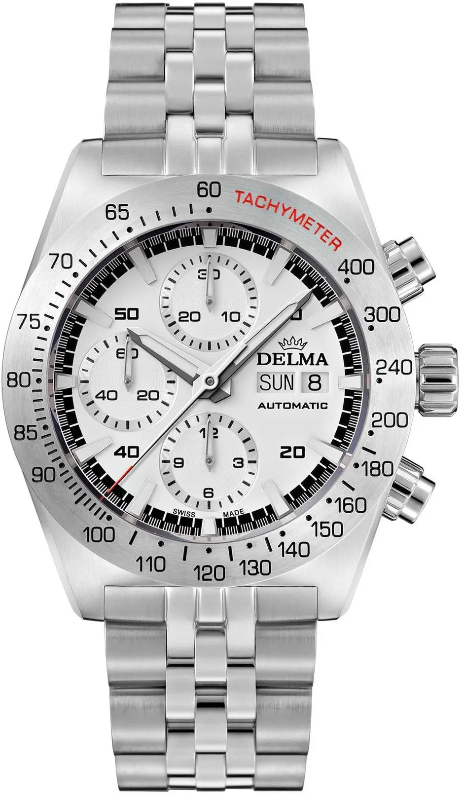 Delma Montego Chronograph White Bracelet Watch sold by C.W. Sellors