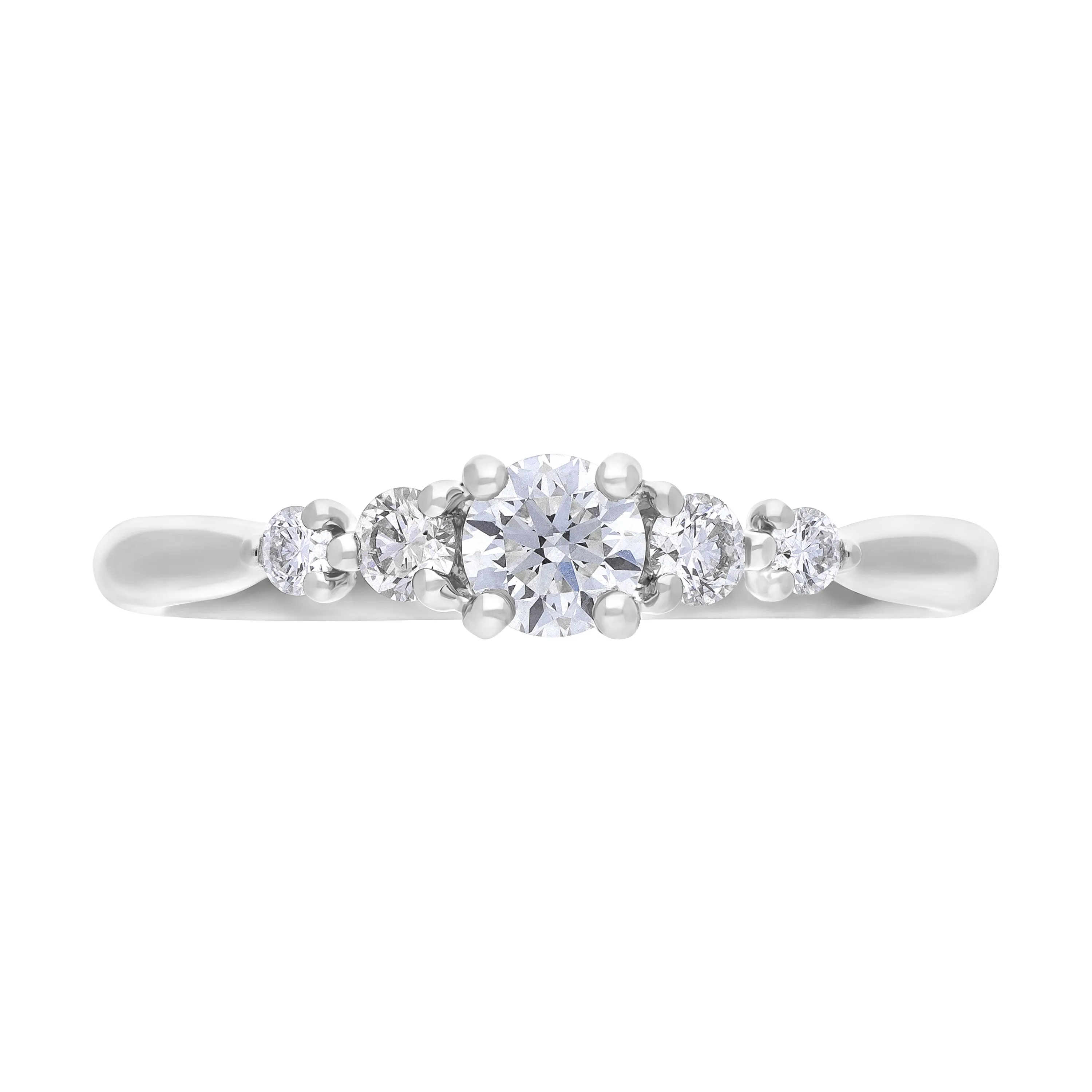 Platinum .19 Diamond .27 5 Stone Diamond Claw Grad Eternity Ring sold by C.W. Sellors product image thumbnail 3