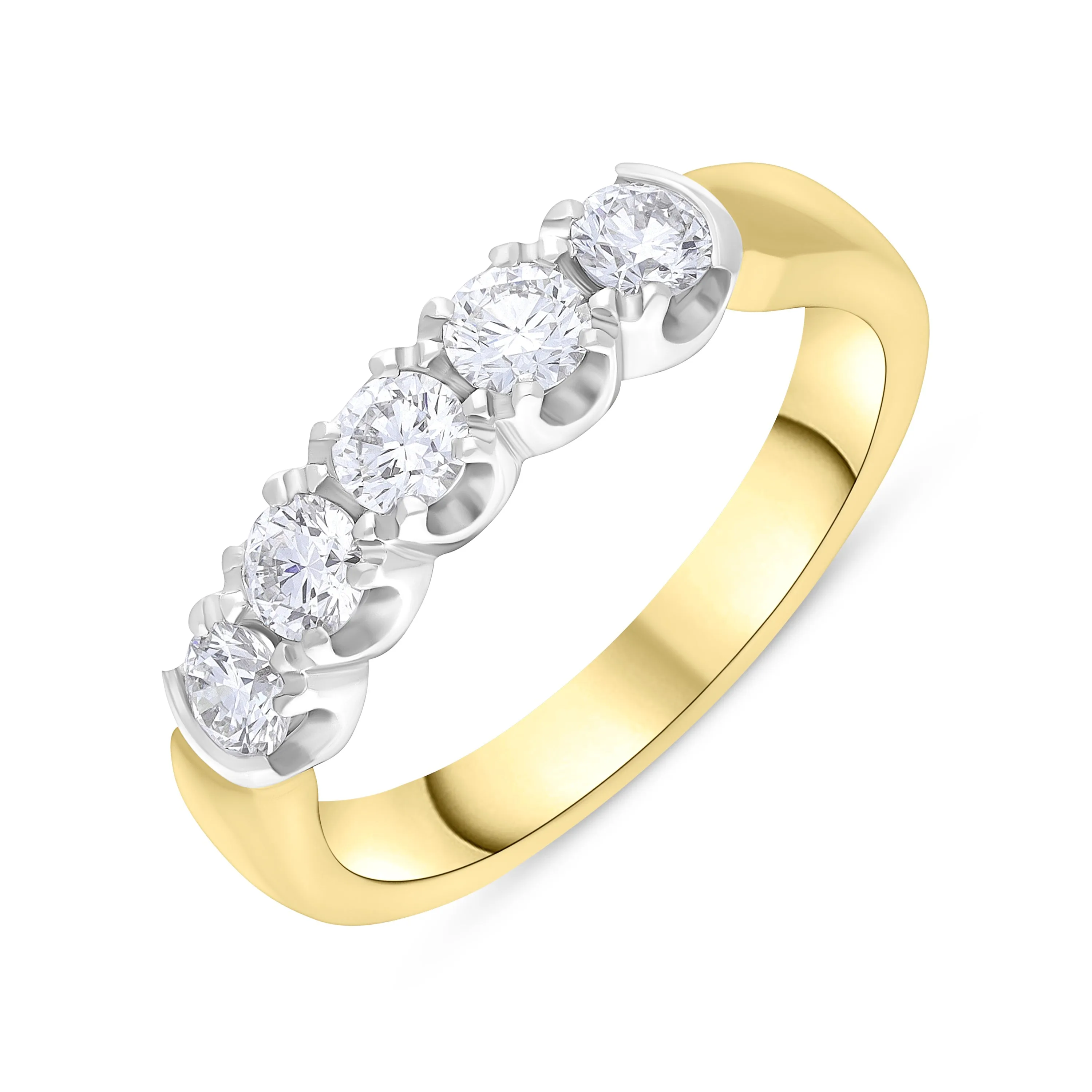 18ct Yellow Gold 0.64 Diamond 5 Stone Eternity Ring sold by C.W. Sellors