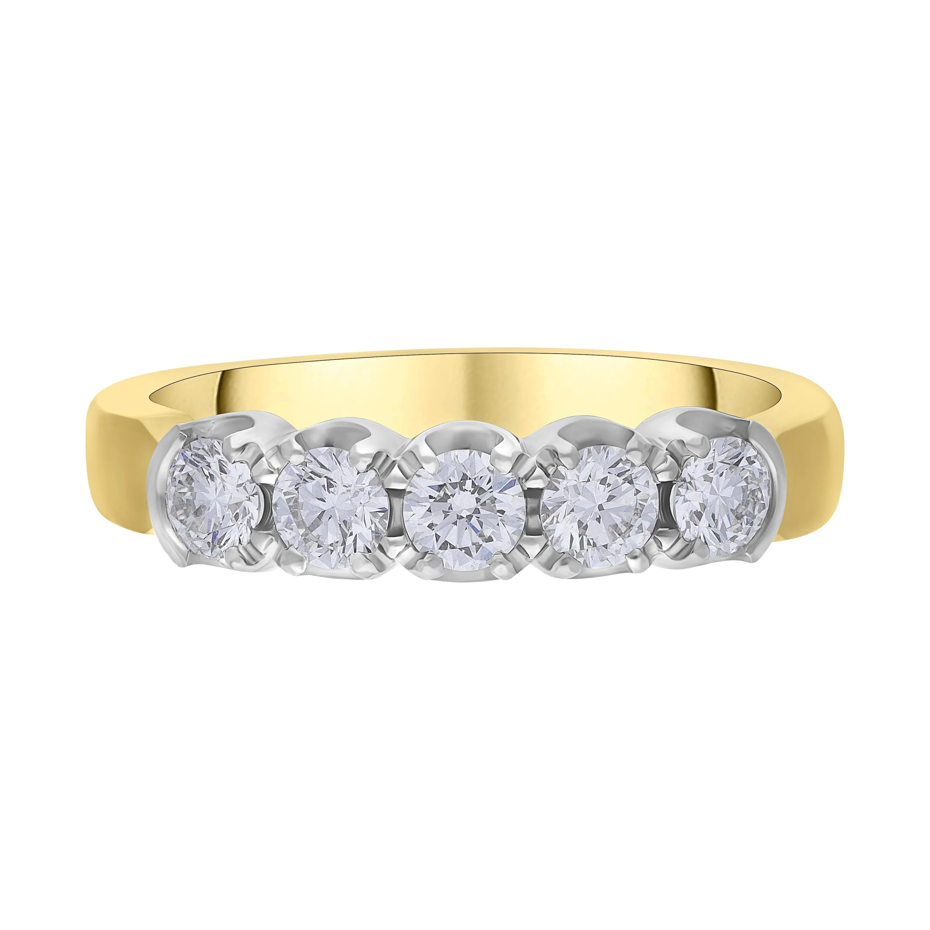 18ct Yellow Gold 0.64 Diamond 5 Stone Eternity Ring sold by C.W. Sellors product image thumbnail 2