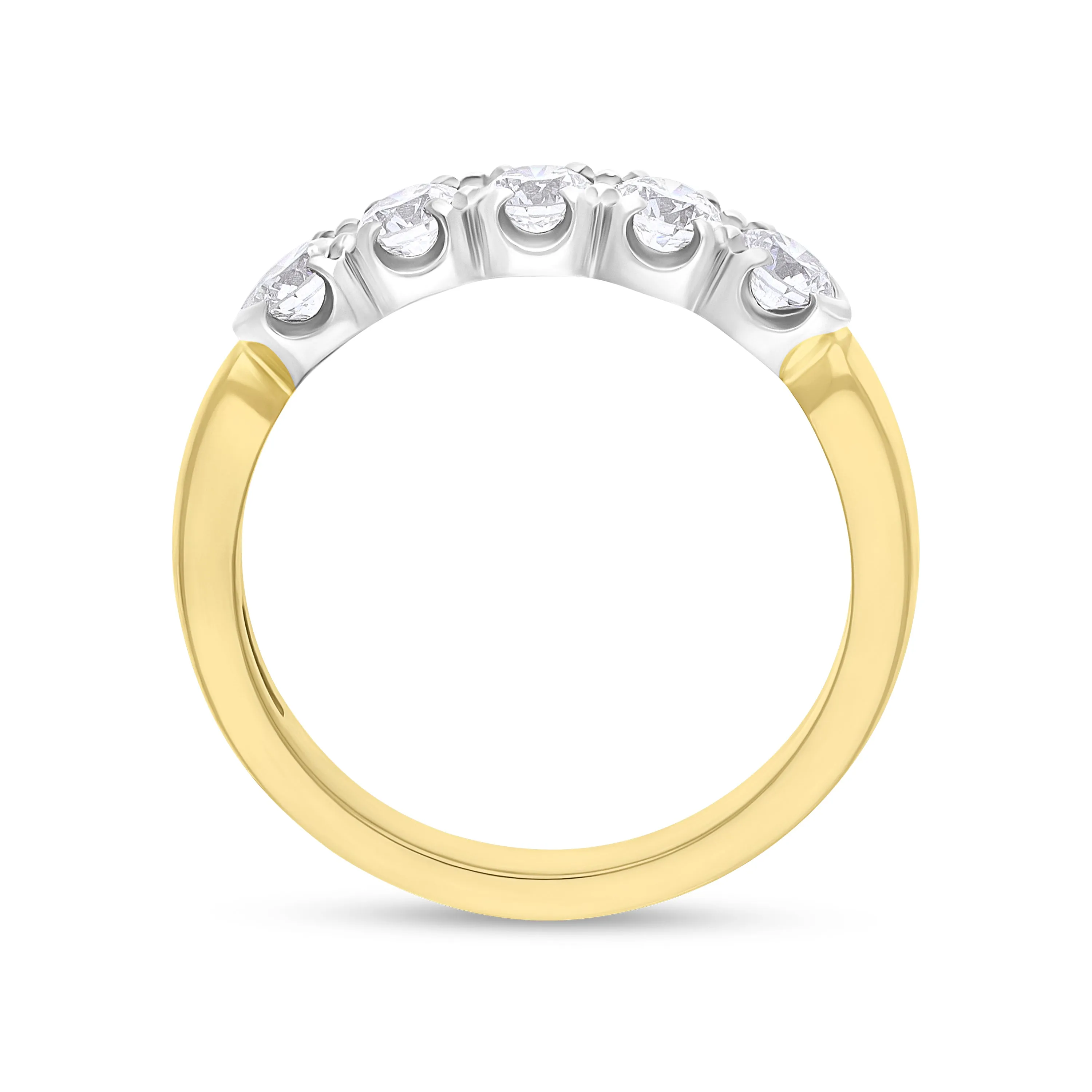 18ct Yellow Gold 0.64 Diamond 5 Stone Eternity Ring sold by C.W. Sellors product image thumbnail 3
