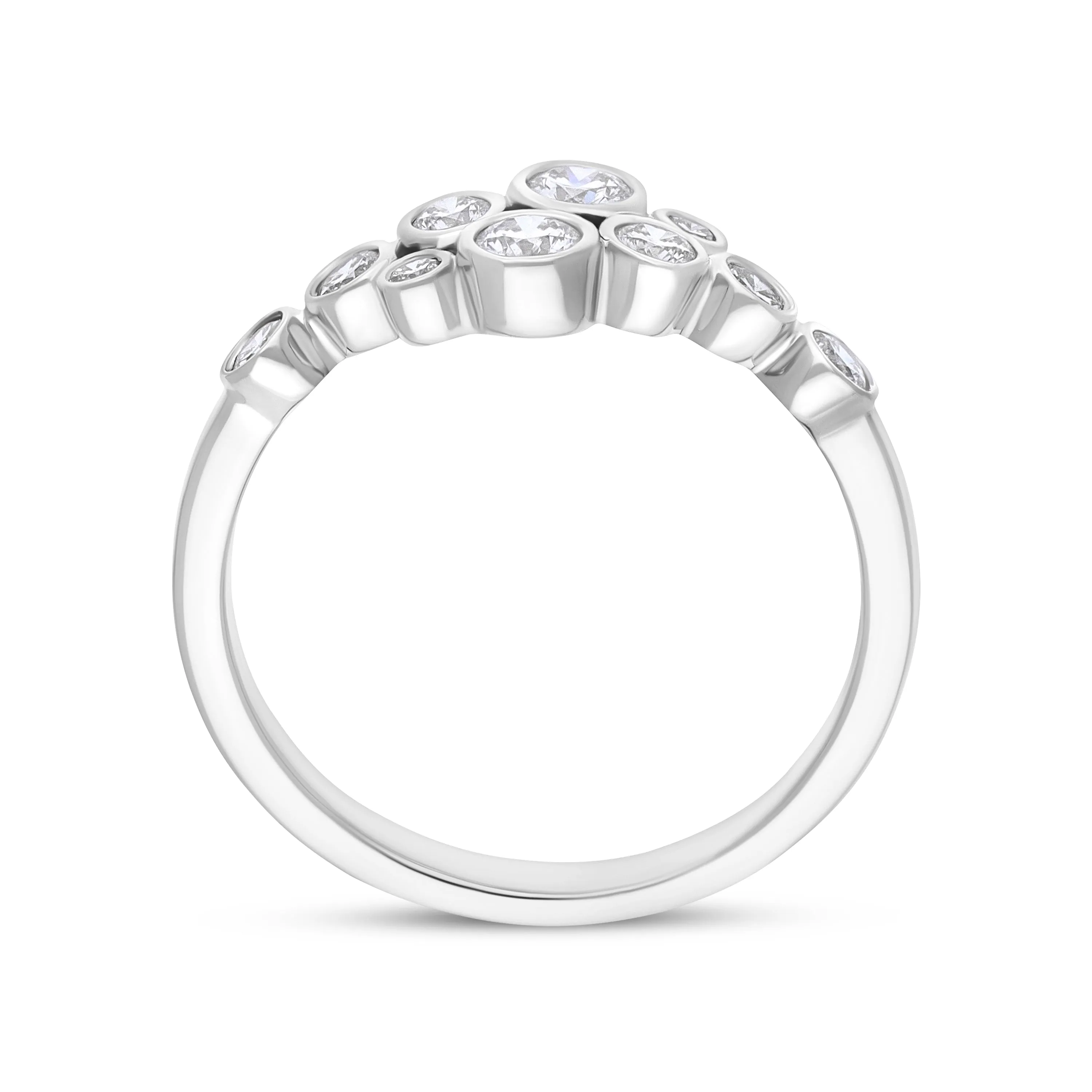 18ct White Gold Diamond .52 10st Cluster Ring sold by C.W. Sellors product image thumbnail 3