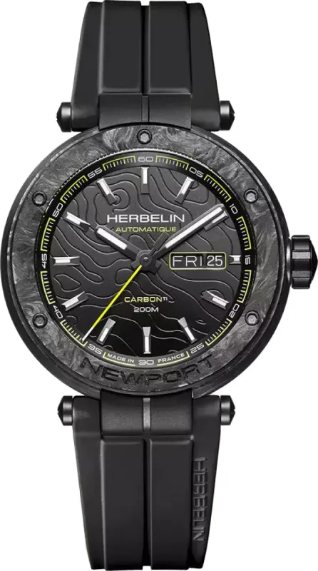 Herbelin Newport Carbon Titanium Watch made by C.W. Sellors