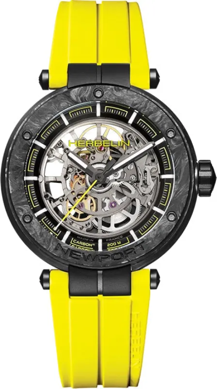 Herbelin Newport Carbon Skeleton Titanium Limited Edition Watch made by C.W. Sellors
