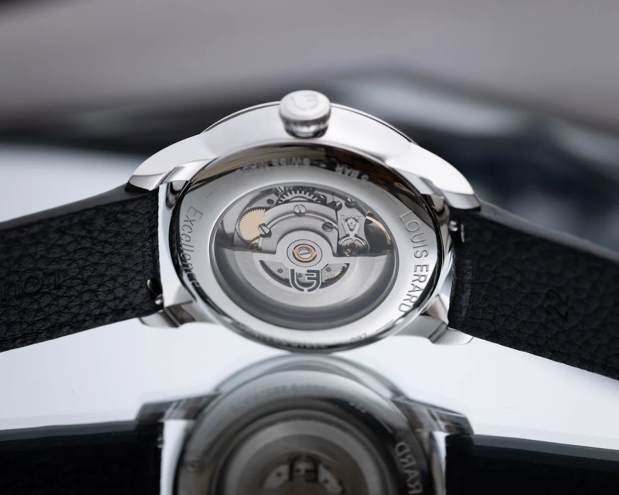 Louis Erard Excellence Petite Seconde Guilloche 39mm Anthracite Blue Watch sold by C.W. Sellors product image thumbnail 5