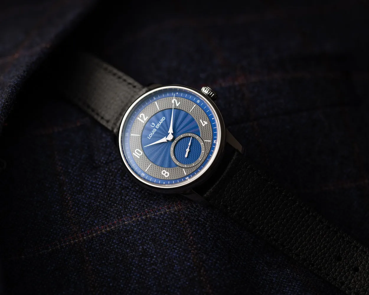 Louis Erard Excellence Petite Seconde Guilloche 39mm Anthracite Blue Watch sold by C.W. Sellors product image thumbnail 2
