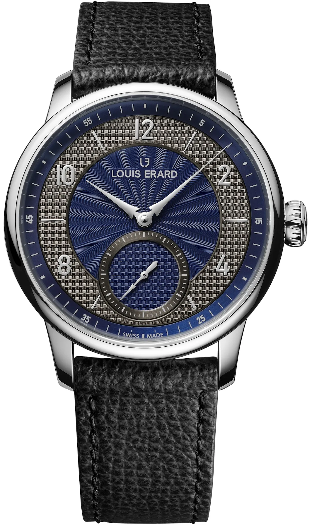Louis Erard Excellence Petite Seconde Guilloche 39mm Anthracite Blue Watch sold by C.W. Sellors
