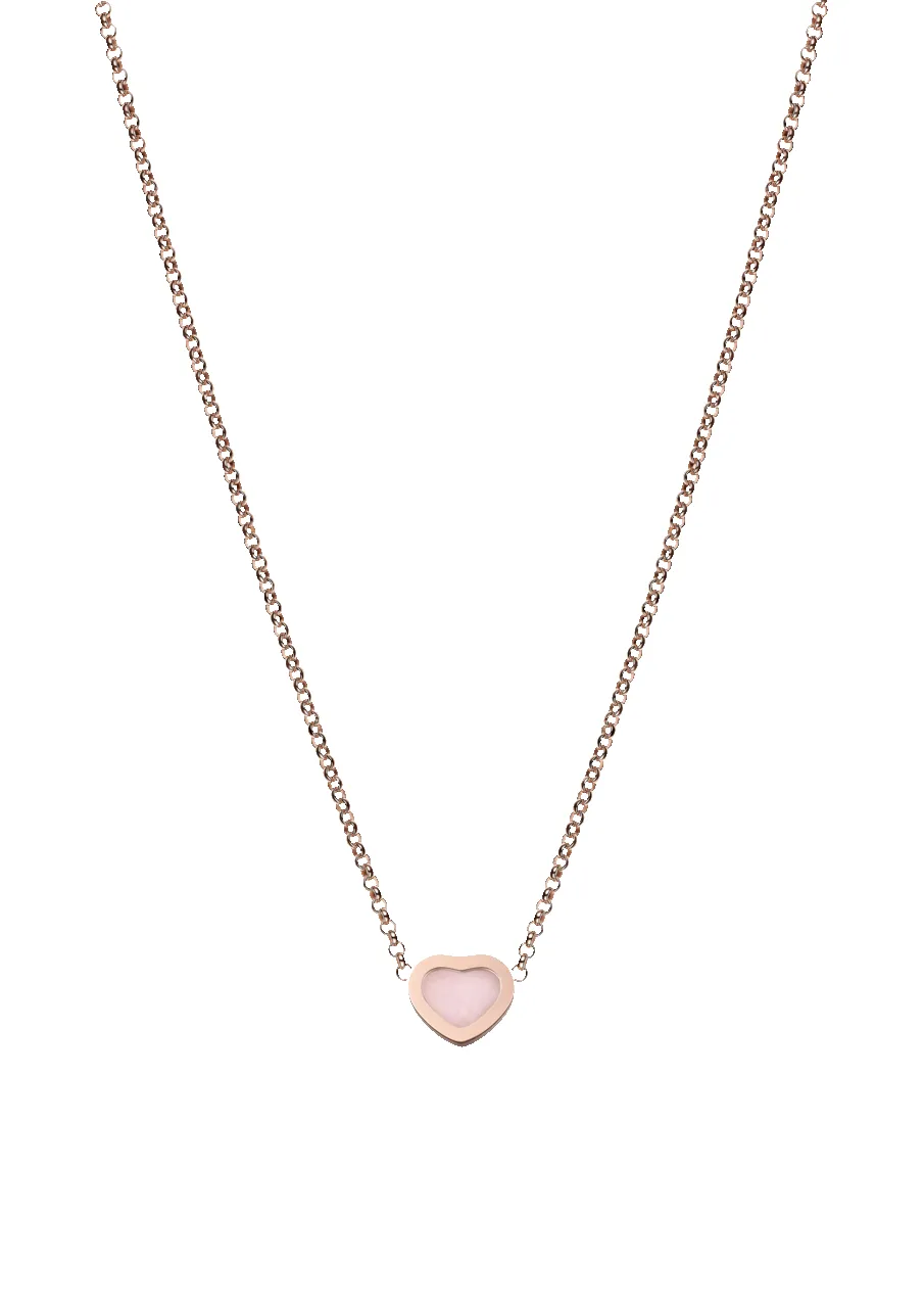 Chopard Happy Hearts 18ct Rose Gold Pink Opal Necklace sold by C.W. Sellors product image thumbnail 3