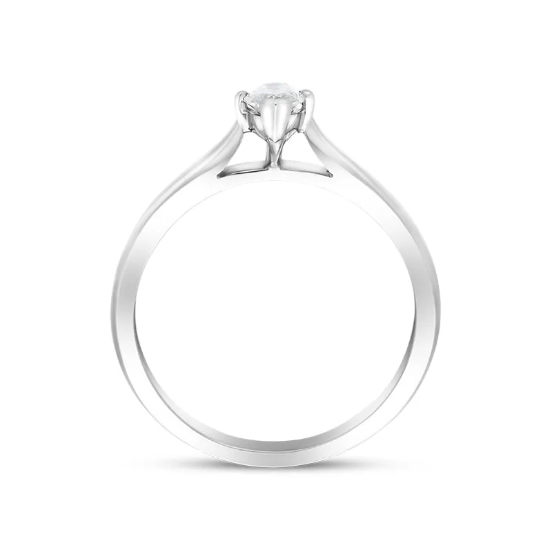 Platinum 0.50ct Diamond Marquise Cut Solitaire Ring sold by C.W. Sellors product image thumbnail 3