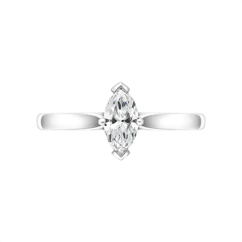 Platinum 0.50ct Diamond Marquise Cut Solitaire Ring sold by C.W. Sellors product image thumbnail 2