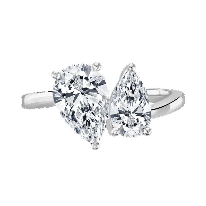 Platinum 2.6ct Laboratory Grown Diamond 'Toi et Moi' Ring sold by C.W. Sellors