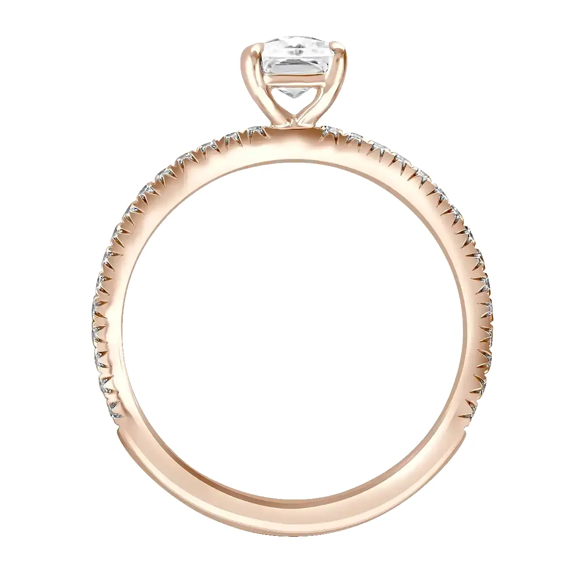 18ct Yellow Gold 1.5ct Radiant Cut Laboratory Grown Diamond Solitaire With Diamond Shoulders sold by C.W. Sellors product image thumbnail 3