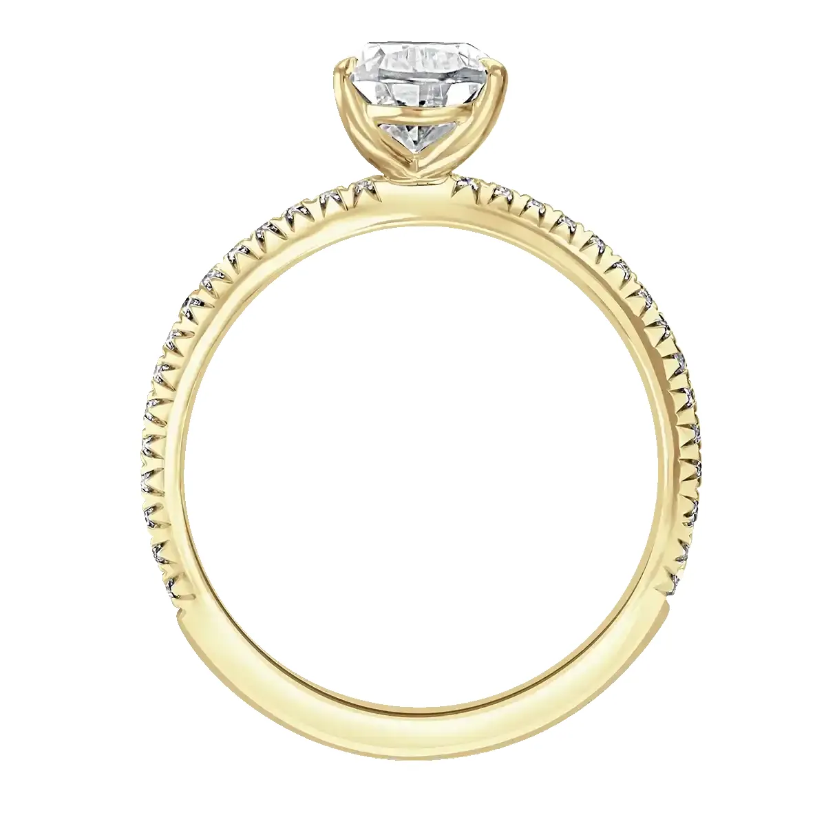 18ct Yellow Gold 1.5ct Pear Cut Laboratory Grown Diamond Solitaire With Diamond Shoulders sold by C.W. Sellors product image thumbnail 3