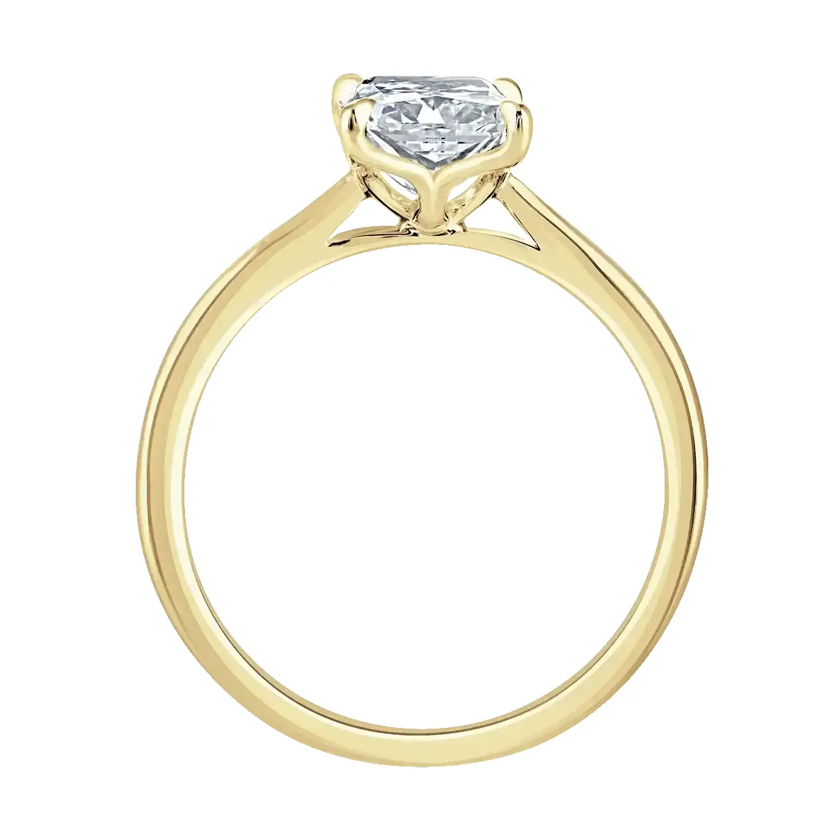 18ct Yellow Gold 2ct Radiant Cut Laboratory Grown Diamond Solitaire sold by C.W. Sellors product image thumbnail 3