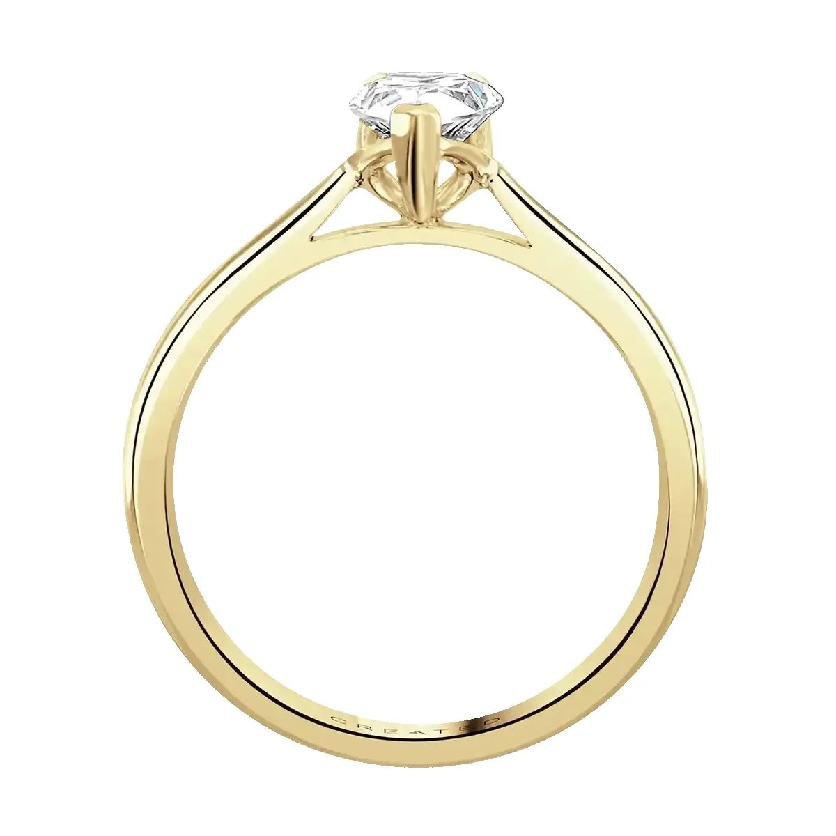 18ct Yellow Gold 1ct Pear Cut Laboratory Grown Diamond Solitaire sold by C.W. Sellors product image thumbnail 3