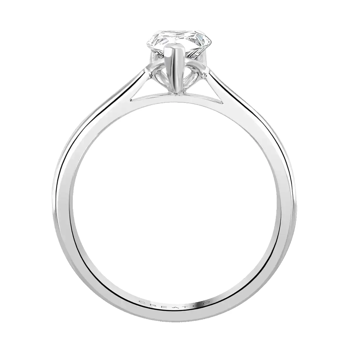 Platinum 1ct Pear Cut Laboratory Grown Diamond Solitaire sold by C.W. Sellors product image thumbnail 3