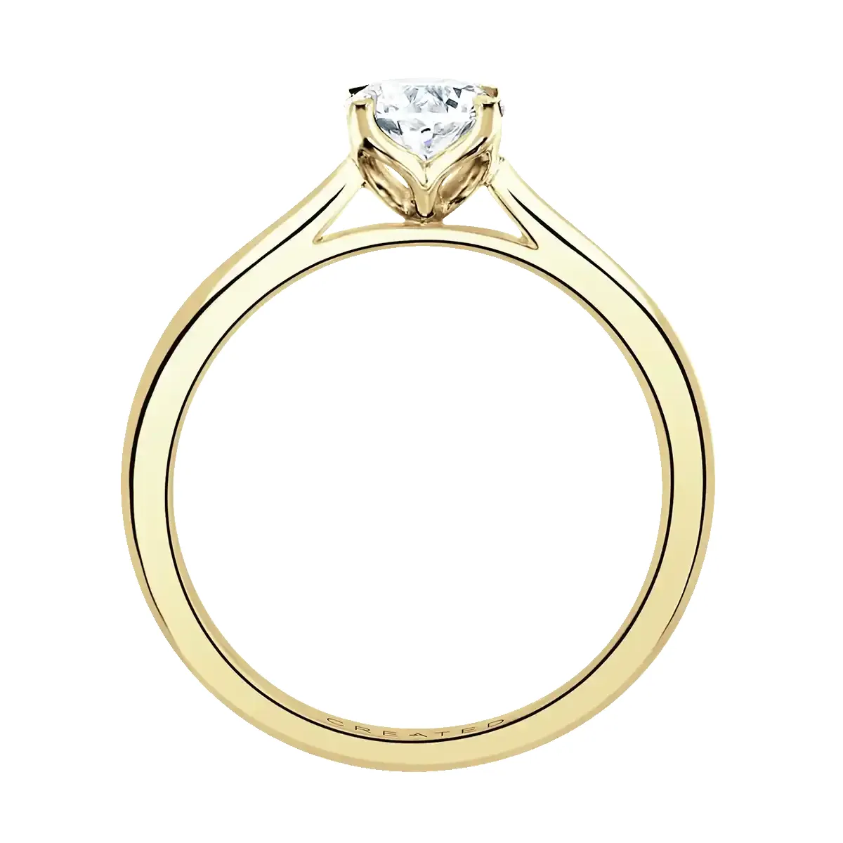 18ct Yellow Gold 3ct Oval Cut Laboratory Grown Diamond Solitaire sold by C.W. Sellors product image thumbnail 3