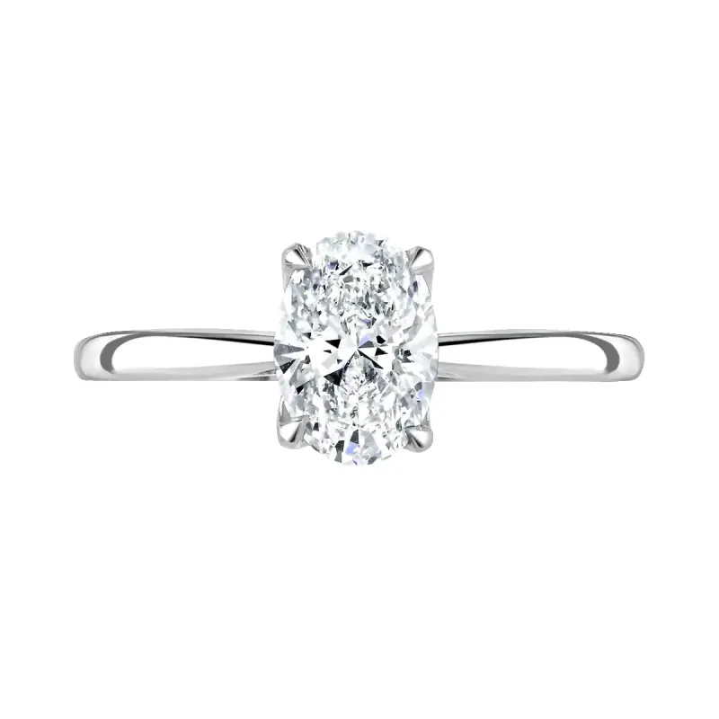 Platinum 2ct Oval Cut Laboratory Grown Diamond Solitaire sold by C.W. Sellors